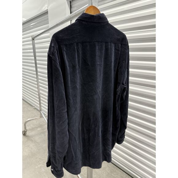 New England Shirt Company Valour Shirt Men Dark Blue Button Front Italian XXL. - Picture 5 of 6